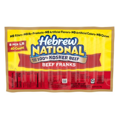 6" Kosher Beef Franks - 8/1