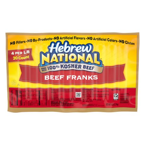 6" Kosher Beef Franks - 4/1