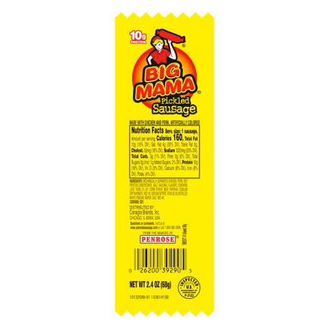 Big Mama Pickled Sausage 2.4oz Pouch