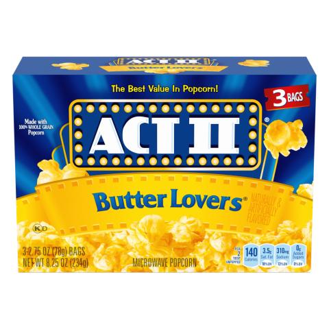 ACT II Butter Lovers Microwave Popcorn