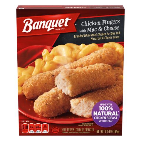 Banquet Chicken Fingers with Mac and Cheese