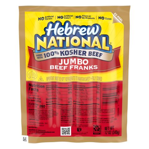 Hebrew National Jumbo Beef Franks Hotdogs