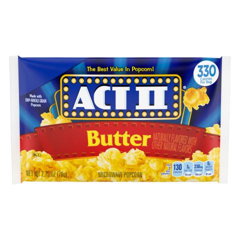 ACT II Butter Popcorn - 4 Boxes of 18, 2.75oz/bag