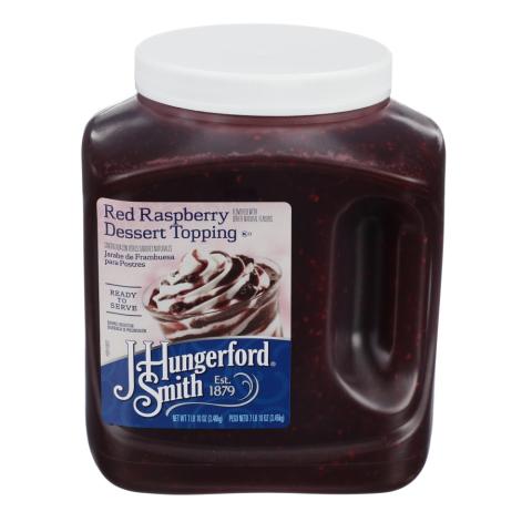 Raspberry Topping in Wide-Mouth Jugs