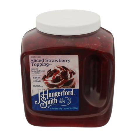 Sliced Strawberry Topping in Wide-Mouth Jugs