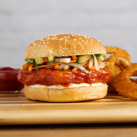 SPICY KOREAN GLAZED CRISPY CHICK'N SANDWICHES