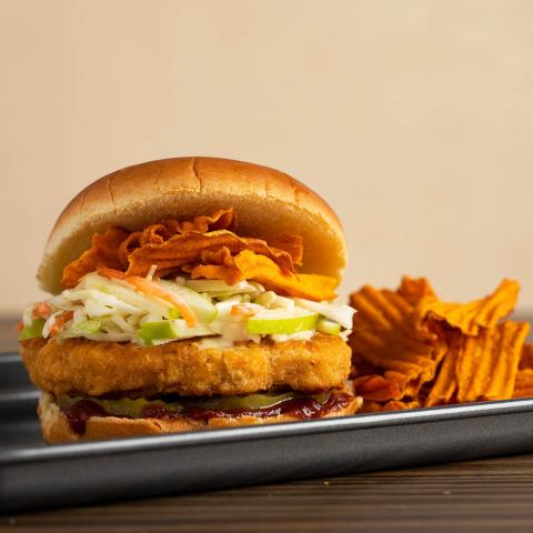 ULTIMATE BBQ CHICK'N SANDWICHES WITH APPLE SLAW 