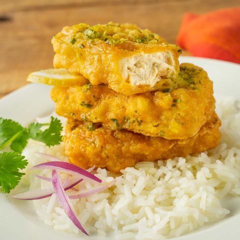 INDIAN-STYLE FRIED GARDEIN® FISHLESS FILET