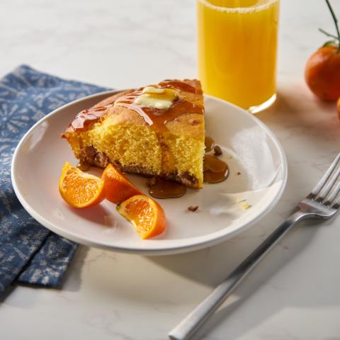 JOHNNY CAKES WITH HOT MAPLE SYRUP