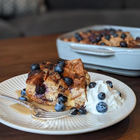 GLUTEN FREE BLUEBERRY CREAM CHEESE FRENCH TOAST 