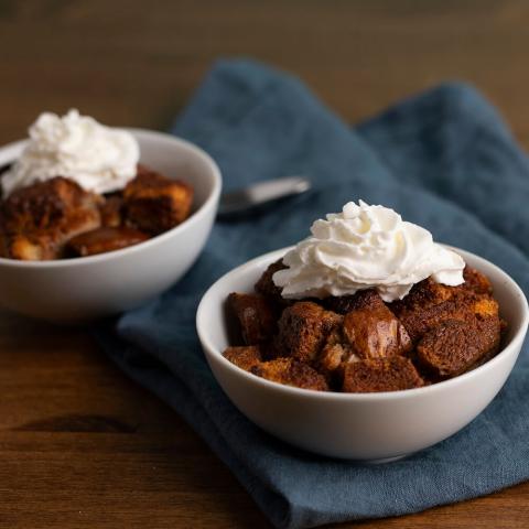 HOT CHOCOLATE BREAD PUDDING