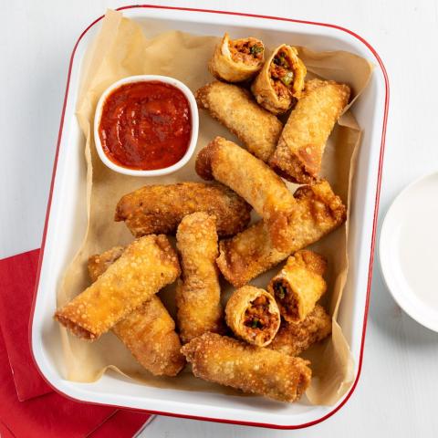CHOPPED CHEESE EGG ROLLS