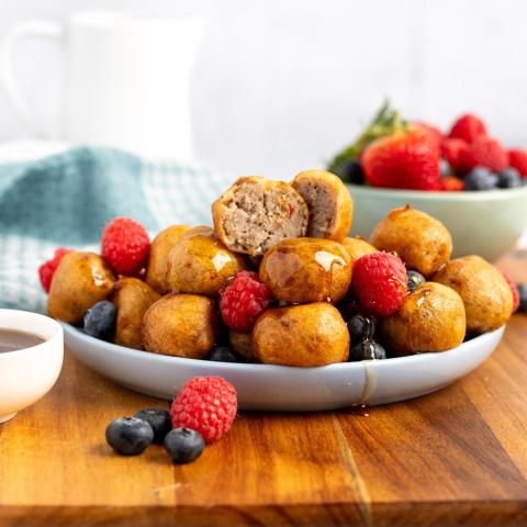 SAUSAGE AND PANCAKE BITES
