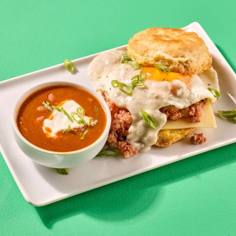CORNED BEEF HASH BREAKFAST SANDWICH