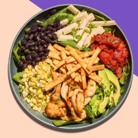TEX-MEX SALAD WITH GREEN CHILE VINAIGRETTE
