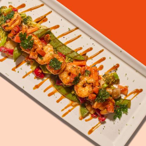 ASIAN STIR FRY WITH SHRIMP