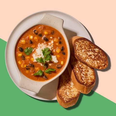 FIRE-ROASTED TOMATO AND BLACK BEAN SOUP