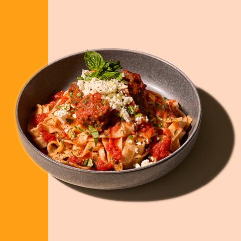 TAGLIATELLE WITH MEATBALLS