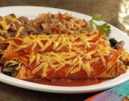 SAUSAGE AND BLACK BEAN ENCHILADA