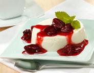 PANNA COTTA WITH STRAWBERRY TOPPING