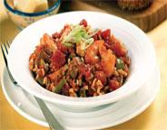 SHRIMP AND CHICKEN JAMBALAYA WITH ANDOUILLE SAUSAGE
