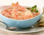 CREAM OF TOMATO SOUP WITH SHRIMP - created by Chef Art Smith