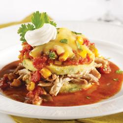 STACKED PULLED PORK AND POLENTA