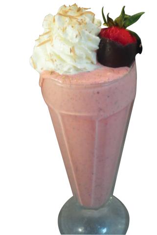 CHOCOLATE COVERED STRAWBERRIES & CREAM SHAKE