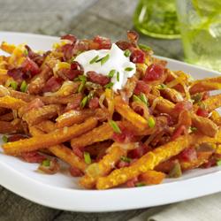FULLY LOADED SWEET POTATO FRIES