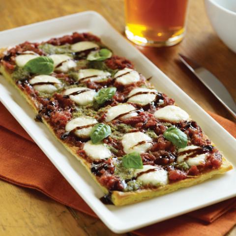 GLUTEN-FREE FIRE ROASTED CAPRESE FLATBREAD