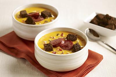 SMOKED SAUSAGE CHEESE SOUP