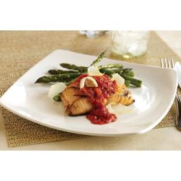 GRILLED SALMON WITH ARRABBIATA SAUCE