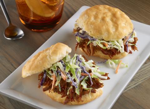 BARBECUED PORK BISCUIT SLIDERS