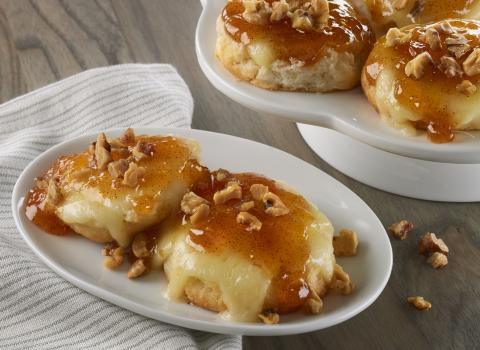 PEACH AND BRIE BISCUIT BITES