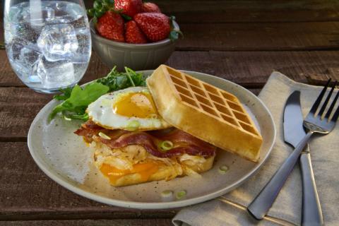 LOADED BAKED PO-WAFFLE SANDWICH