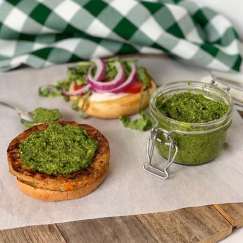 GRILLED PESTO VEGGIE BURGER