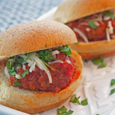 MEATLESS MEATBALL PARM SLIDERS