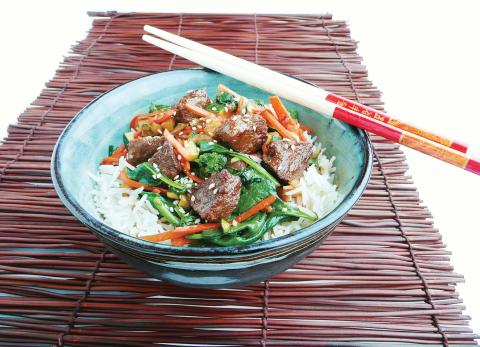 KOREAN BEEFLESS TIPS RICE BOWL