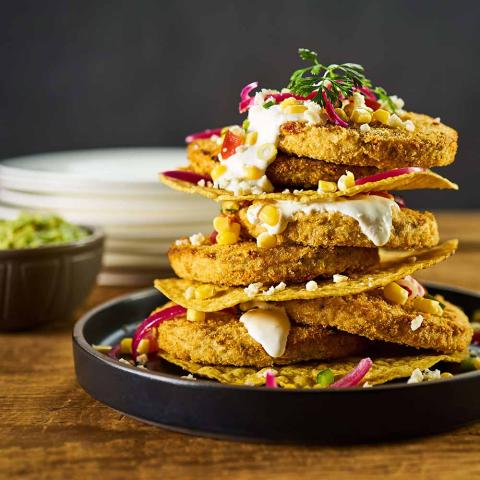 CRABLESS CAKE TOSTADA TOWER