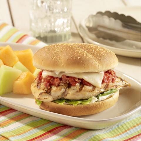GRILLED CHICKEN CLUB SANDWICHES 