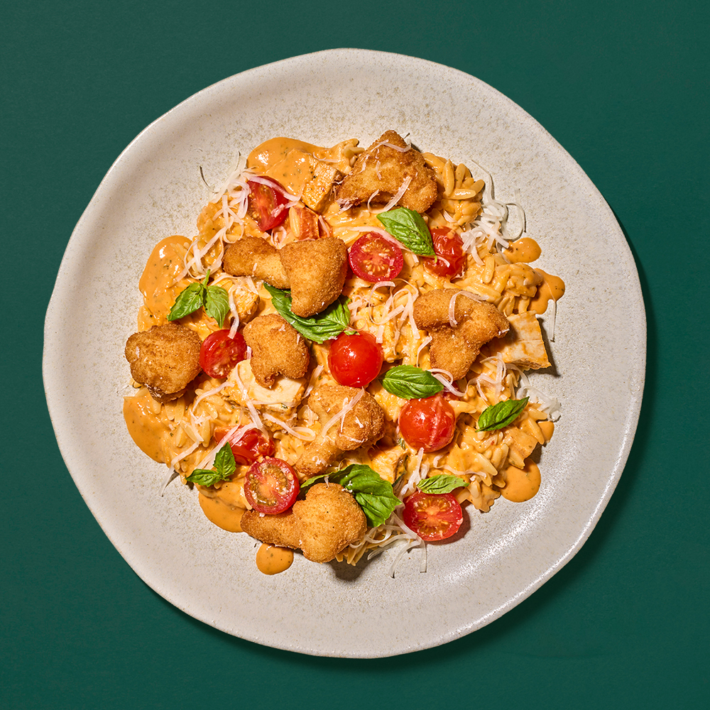 CHICKEN, CAULIFLOWER, AND ORZO A LA VODKA